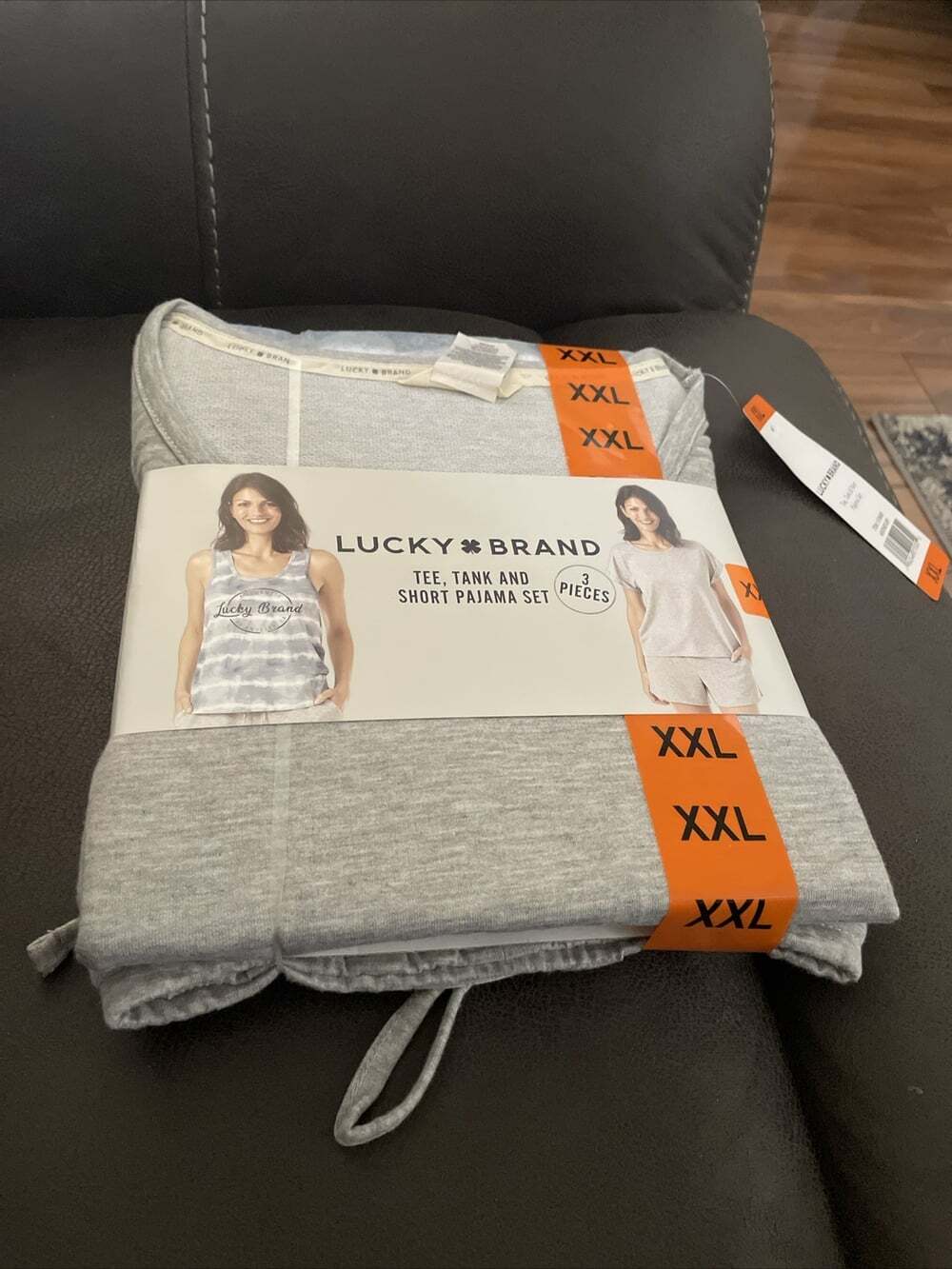 Lucky Brand Women's 3 Piece Pajama Lounge Set Tee Short Tank